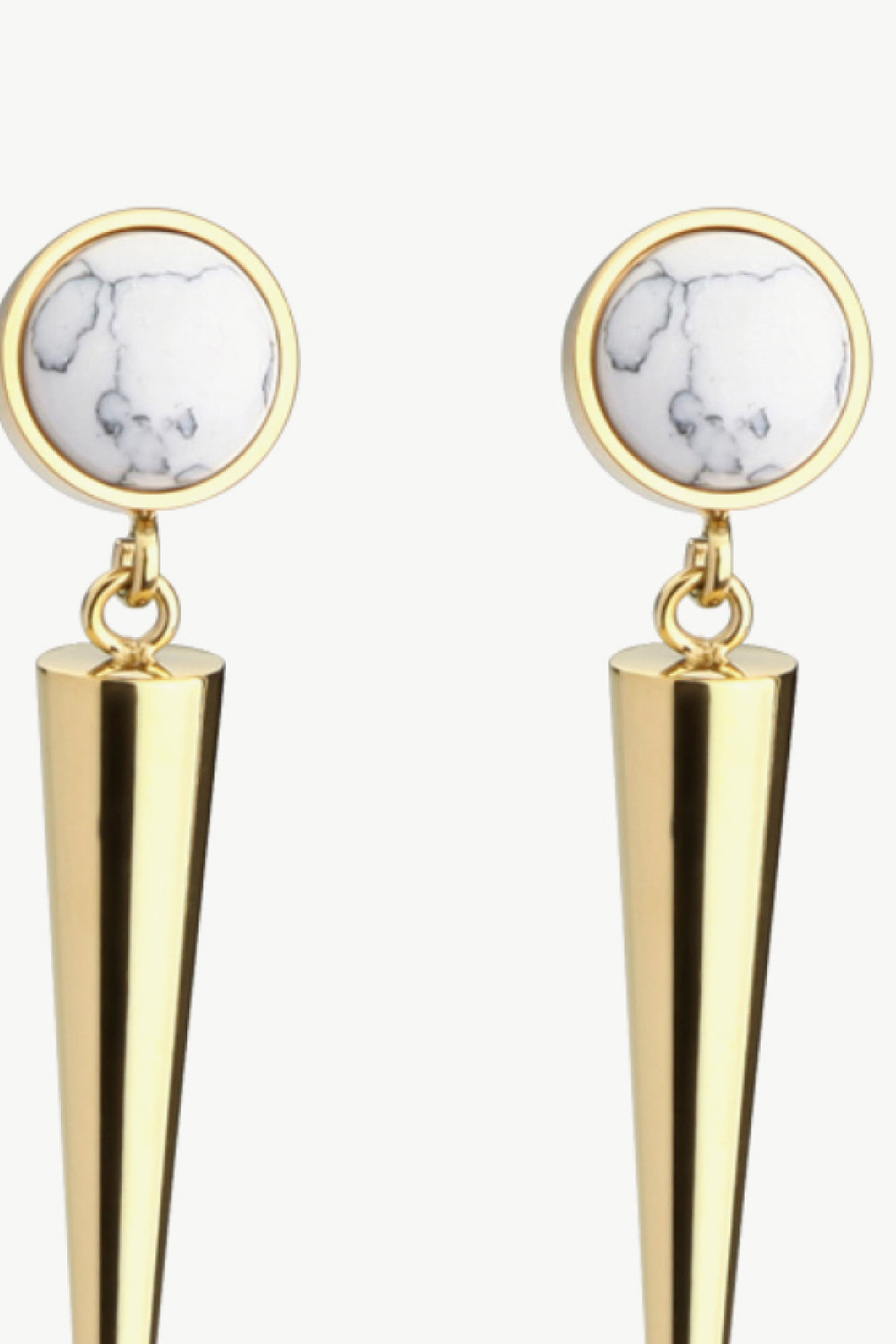 18K Stainless Steel Turquoise Drop Earrings  Earrings- Doll Fits