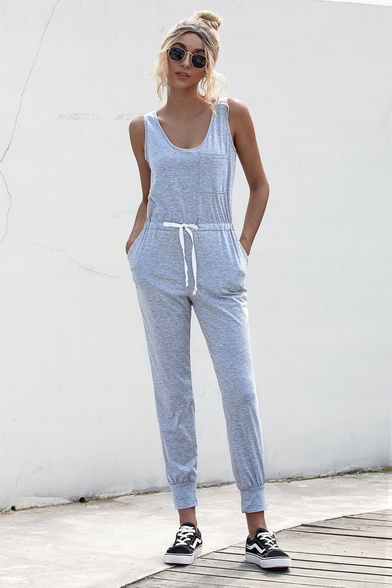 Knot Sleeveless Waist Jumpsuit  Jumpsuits & Rompers- Doll Fits
