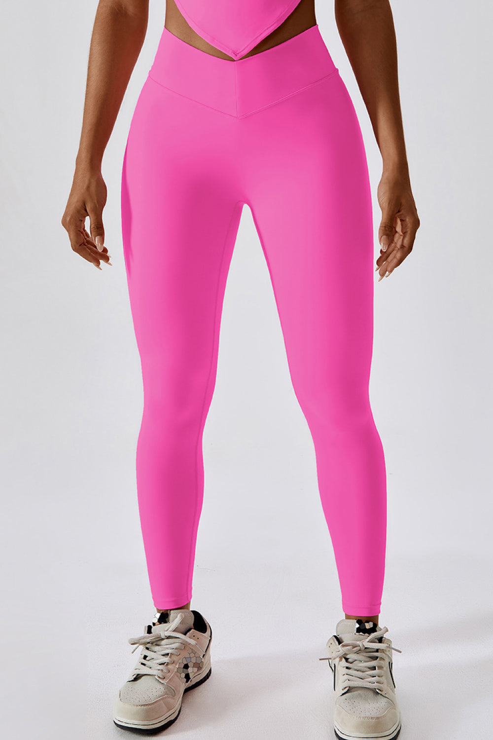 Wide Waistband Slim Fit Back Pocket Sports Leggings  - Doll Fits