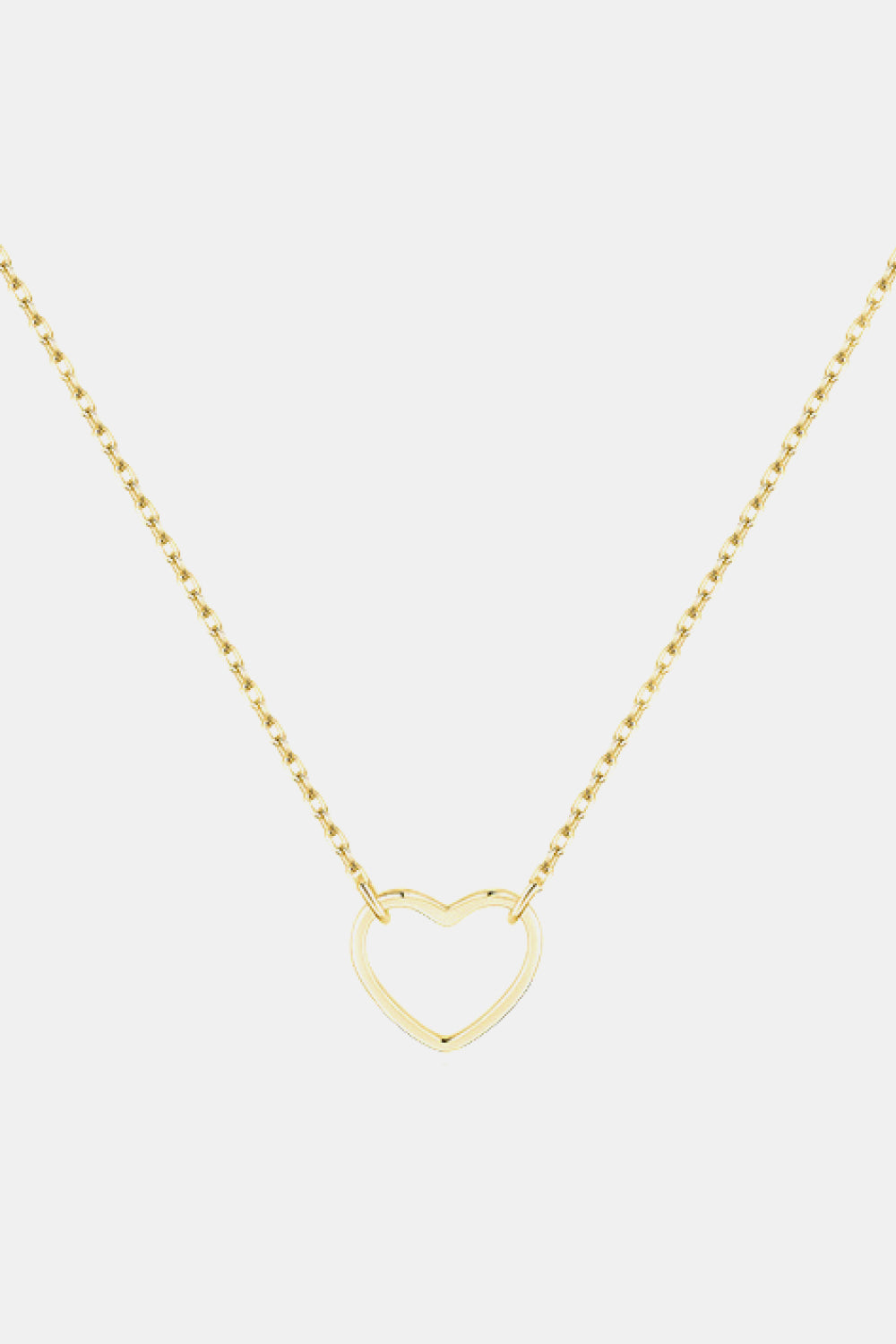 925 Sterling Silver Heart Shape Pendant Necklace  Necklaces- Doll Fits