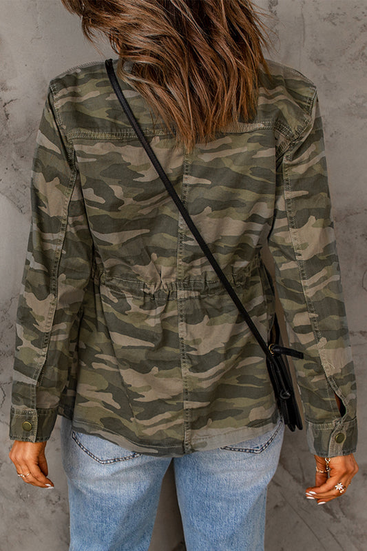 Camouflage Snap Down Jacket  Coats & Jackets- Doll Fits
