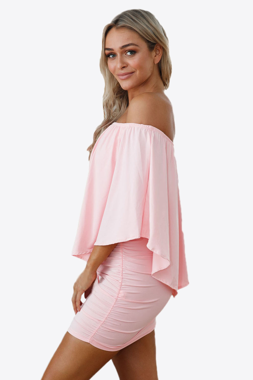 Full Size Off-Shoulder Layered Dress  Dresses- Doll Fits