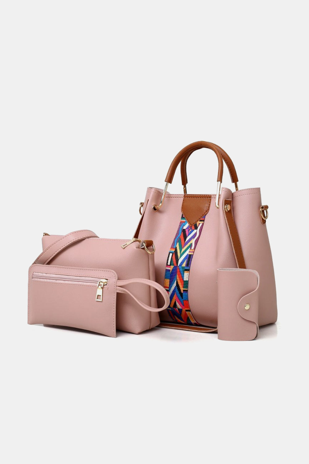 4-Piece PU Leather Bag Set  Handbags- Doll Fits