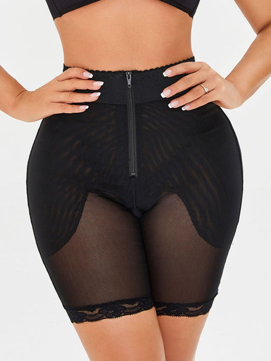 Full Size High-Waisted Lace Trim Shaping Shorts  Shapewear- Doll Fits