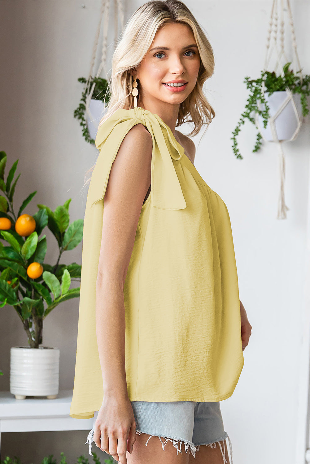 Tied One-Shoulder Blouse  Shirts & Tops- Doll Fits