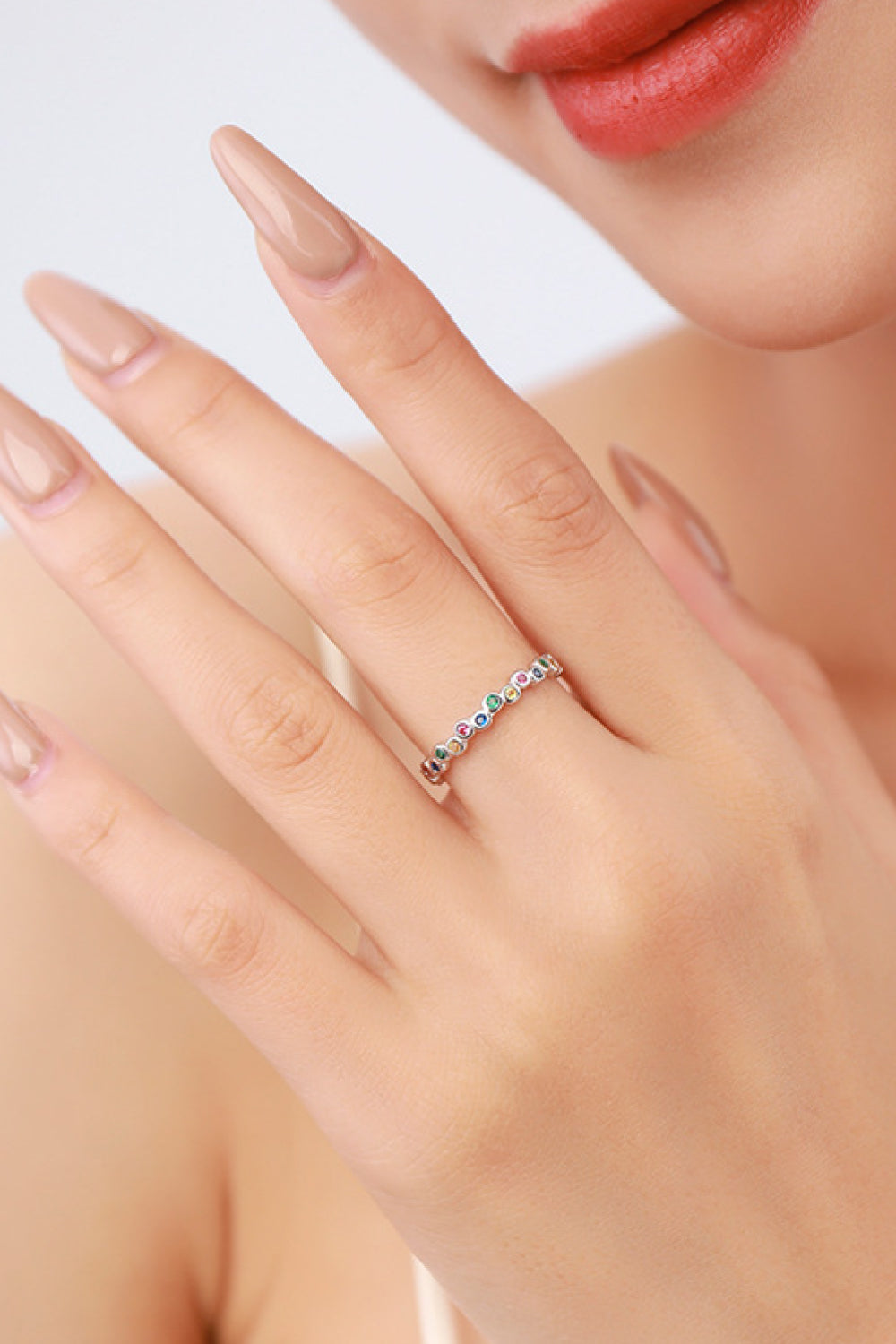 925 Sterling Silver Zircon Ring  Rings- Doll Fits