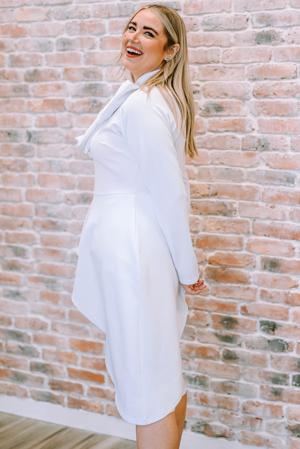 Bow Detail Long Sleeve Dress  Dresses- Doll Fits