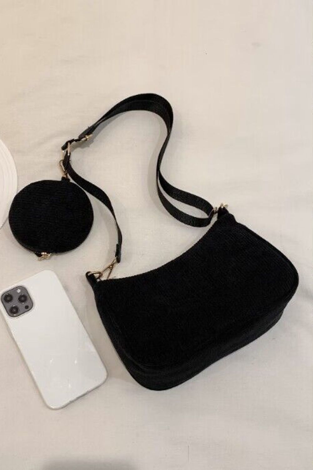 Corduroy Crossbody Bag  - Doll Fits