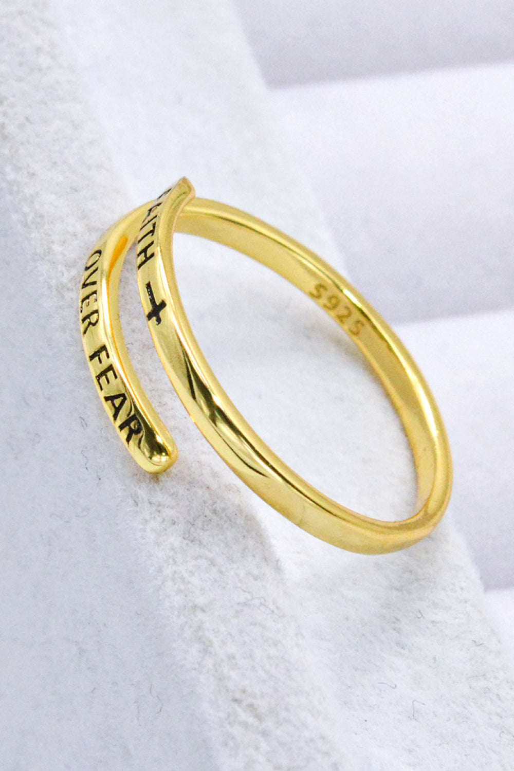 FAITH OVER FEAR Bypass Ring  Rings- Doll Fits