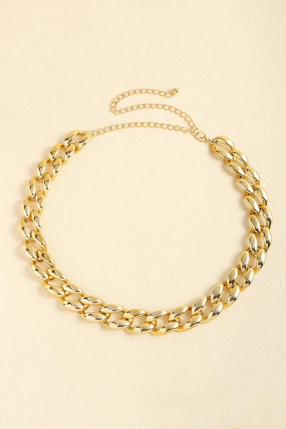 1" Width Acrylic Curb Chain Belt  - Doll Fits
