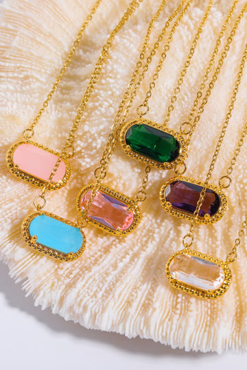 Copper 14K Gold Pleated Pendant Necklace  Necklaces- Doll Fits