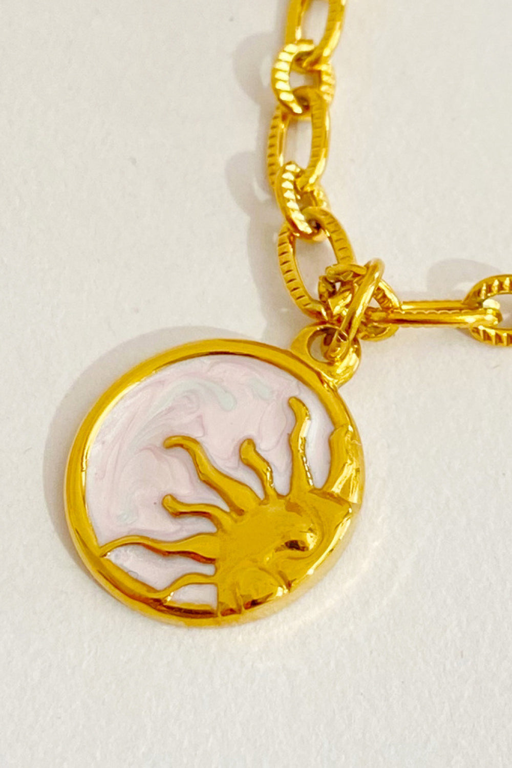 Round Pendant Stainless Steel Necklace  Necklaces- Doll Fits
