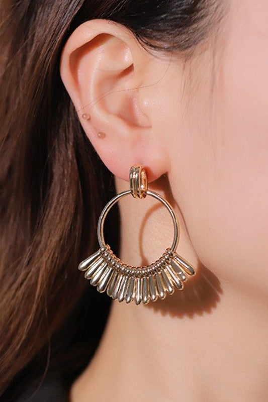 18K Gold-Plated Zinc alloy Drop Earrings  Earrings- Doll Fits