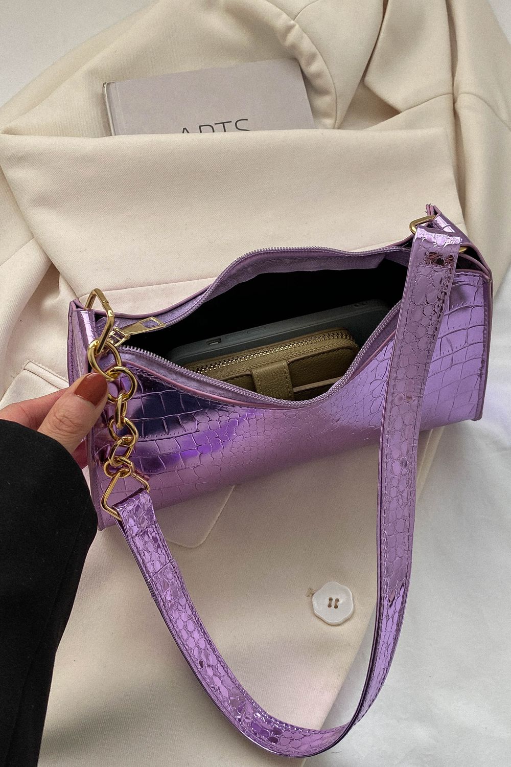 PU Leather Shoulder Bag  - Doll Fits