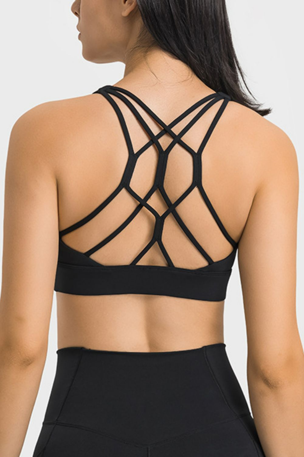 Breathable Crisscross Back Sports Bra  Activewear- Doll Fits