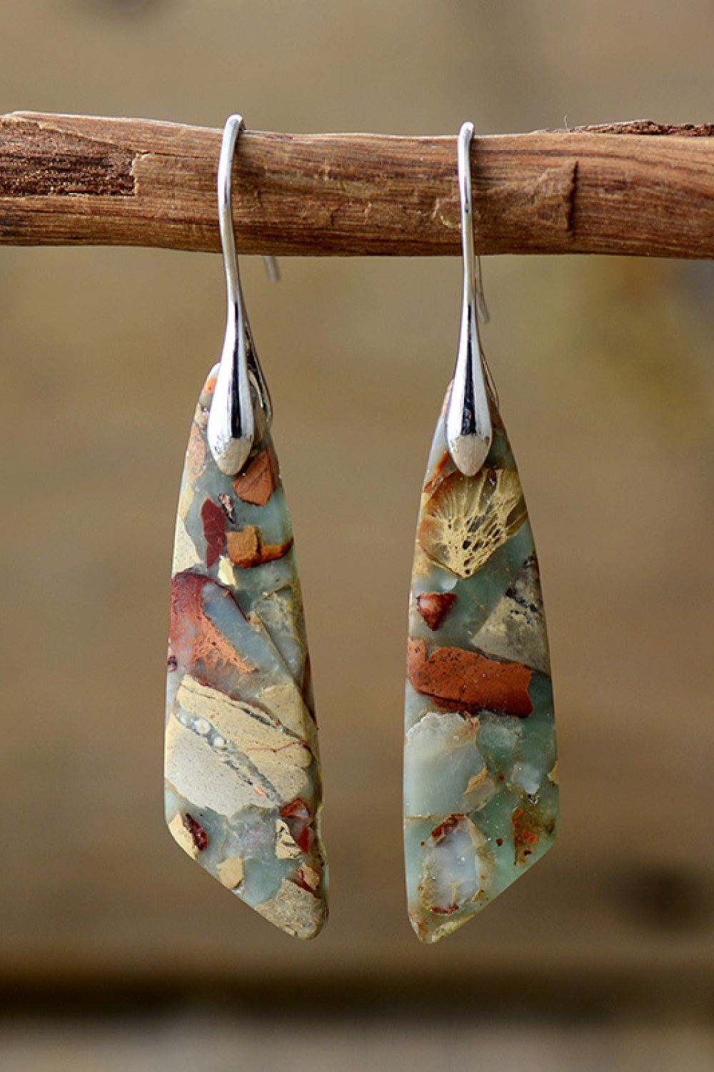 Handmade Natural Stone Dangle Earrings  Earrings- Doll Fits