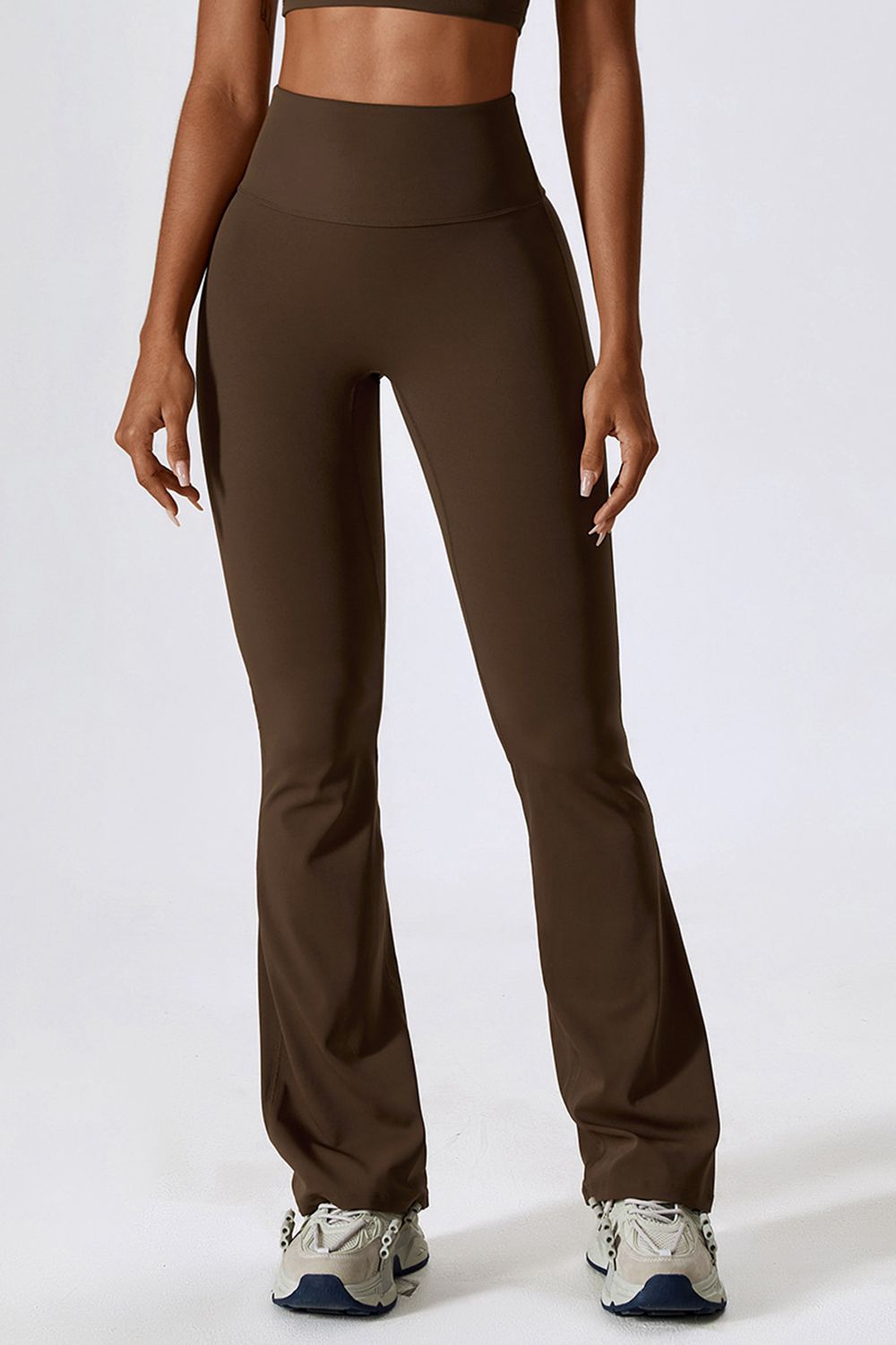 Wide Waistband Slim Fit Wide Leg Sports Leggings  - Doll Fits