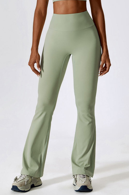Wide Waistband Slim Fit Wide Leg Sports Leggings  - Doll Fits