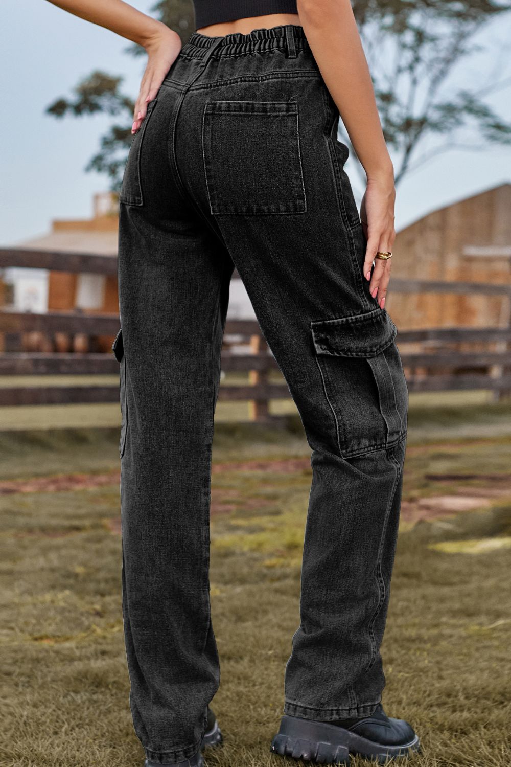 Loose Fit Long Jeans with Pockets  - Doll Fits
