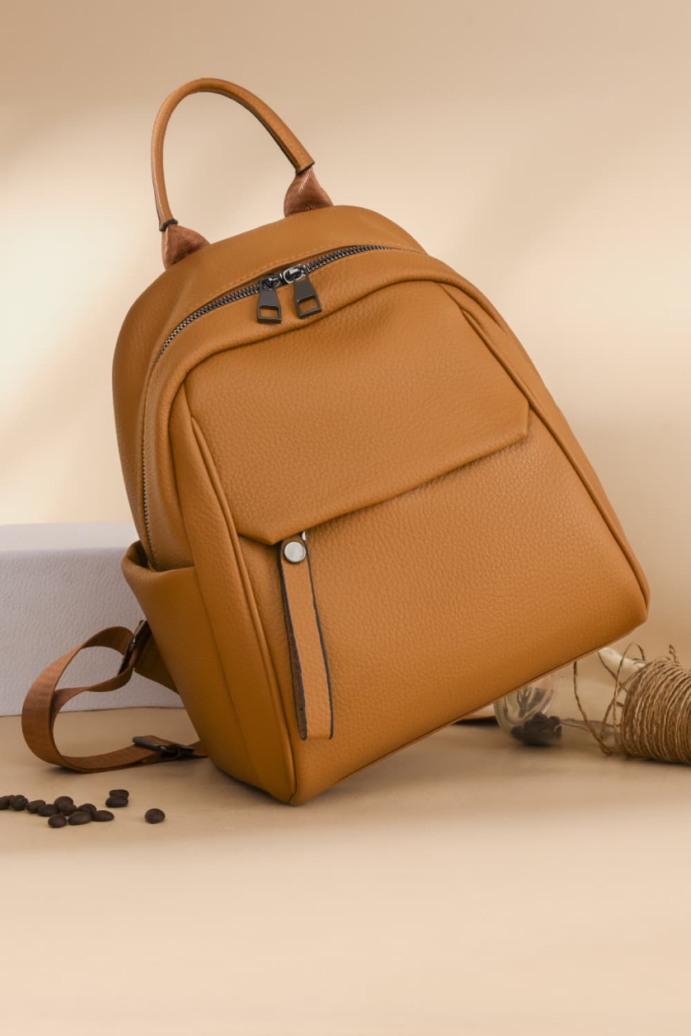 Medium PU Leather Backpack  Handbags- Doll Fits