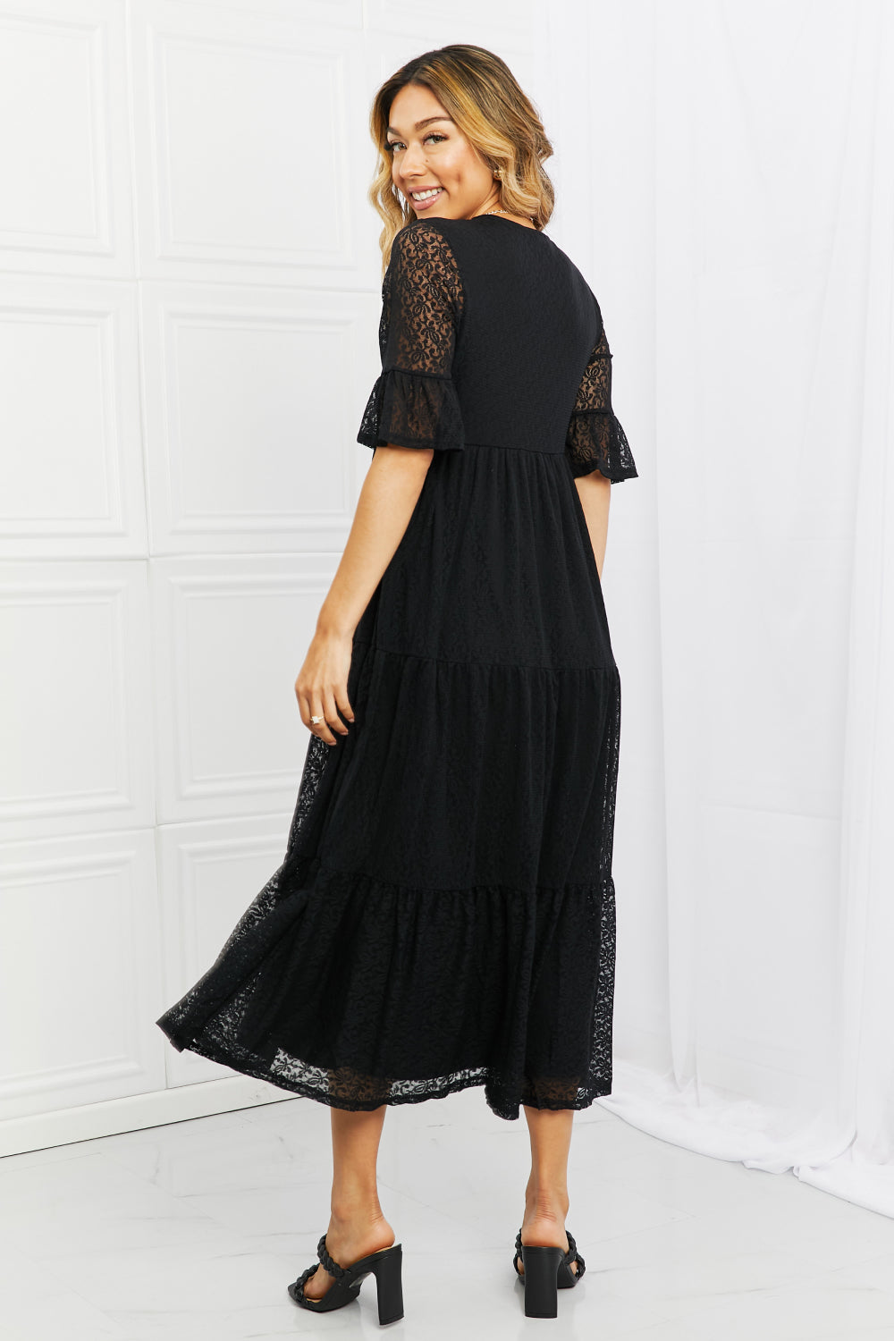 P & Rose Lovely Lace Full Size Tiered Dress  Dresses- Doll Fits