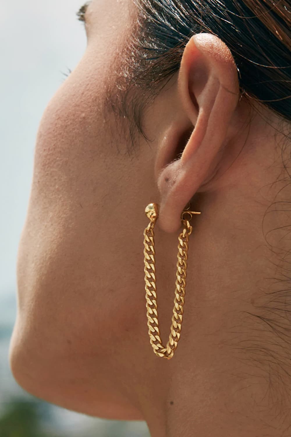 Stainless Steel Chain Earrings  Earrings- Doll Fits
