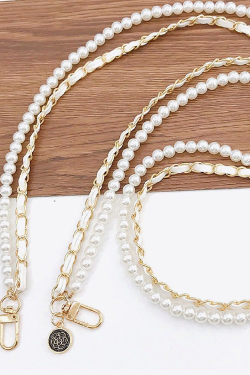 Pearl PU Crossbody Chain  - Doll Fits