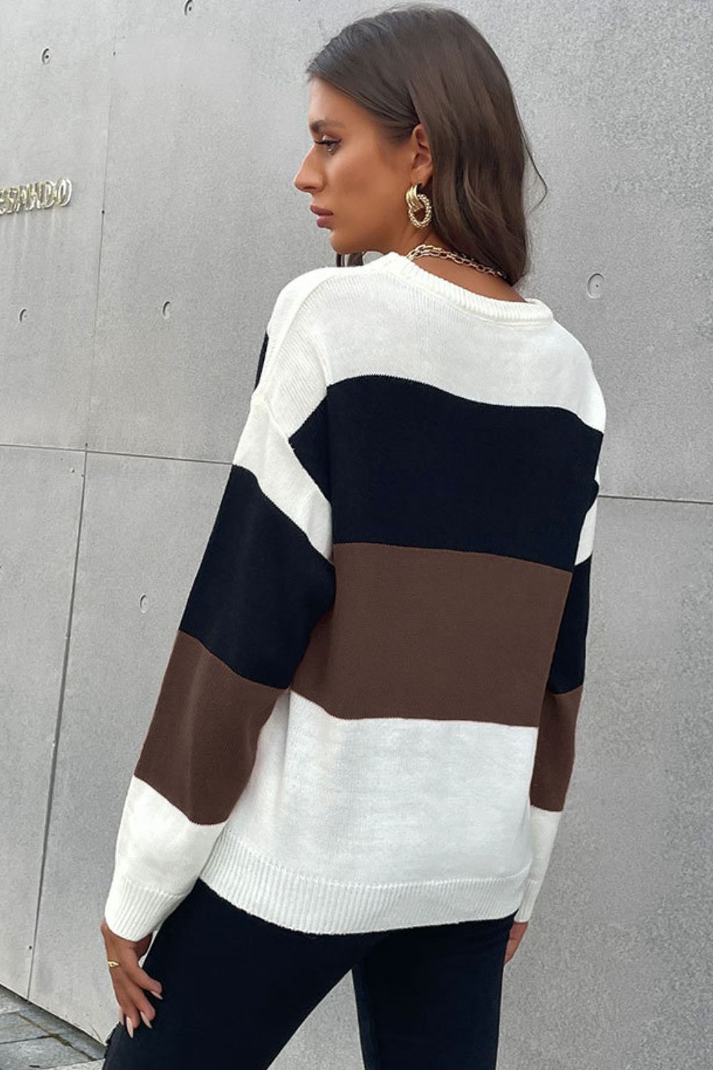 Longing For Fall Color Block Sweater  Shirts & Tops- Doll Fits