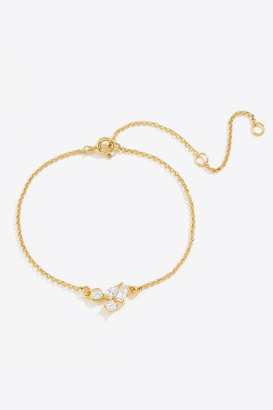 18K Gold Plated Zircon Bracelet  Bracelets- Doll Fits