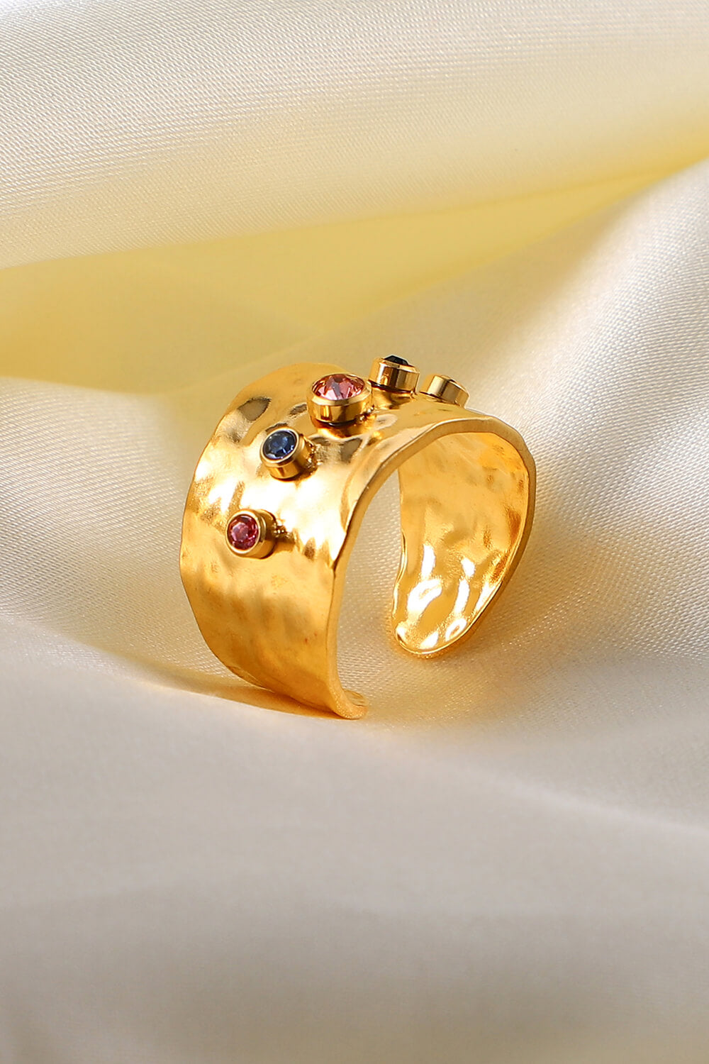 18K Gold-Plated Zircon Ring  Rings- Doll Fits