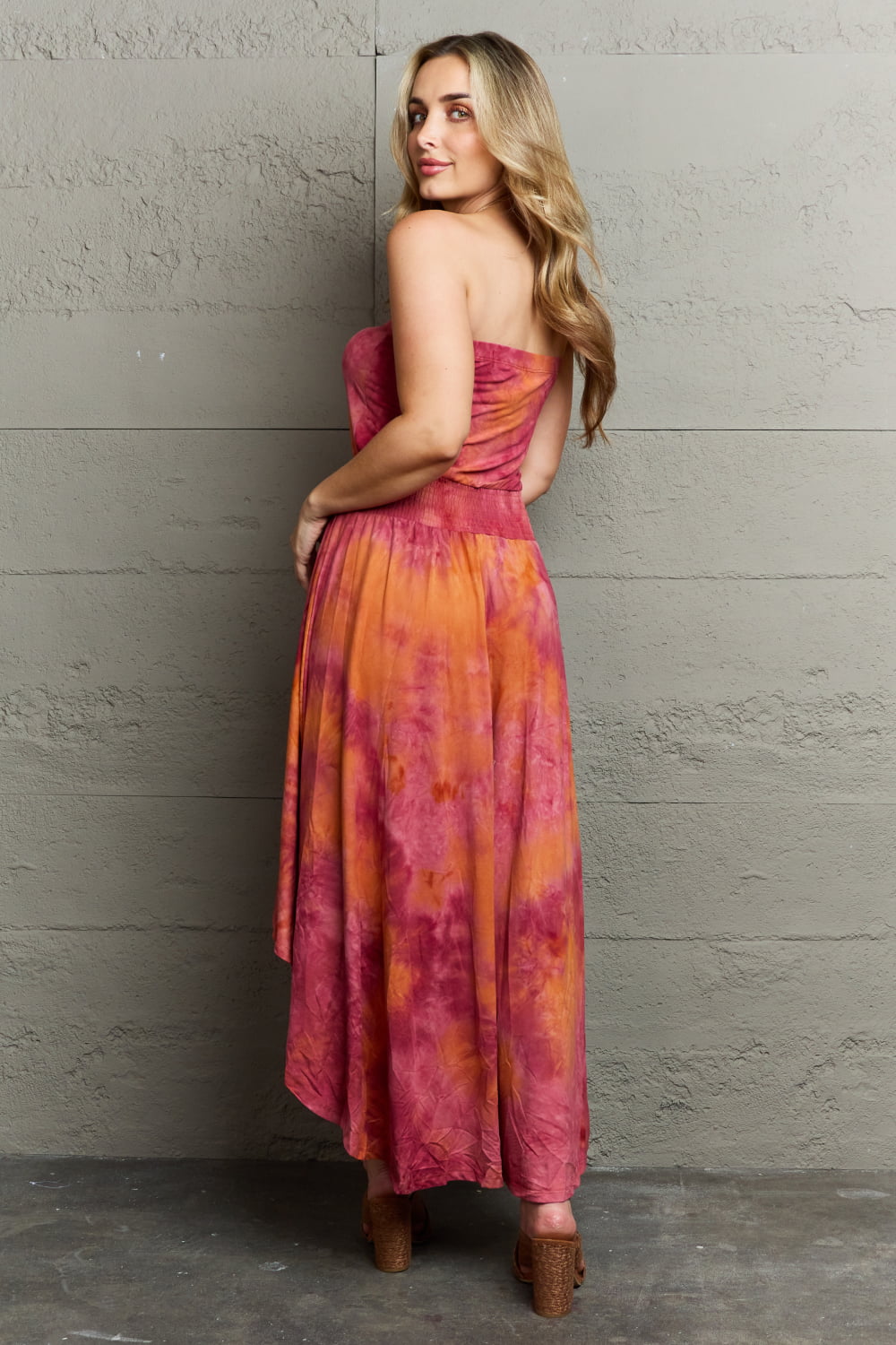 Ninexis In The Mix Sleeveless High Low Tie Dye Dress  Dresses- Doll Fits