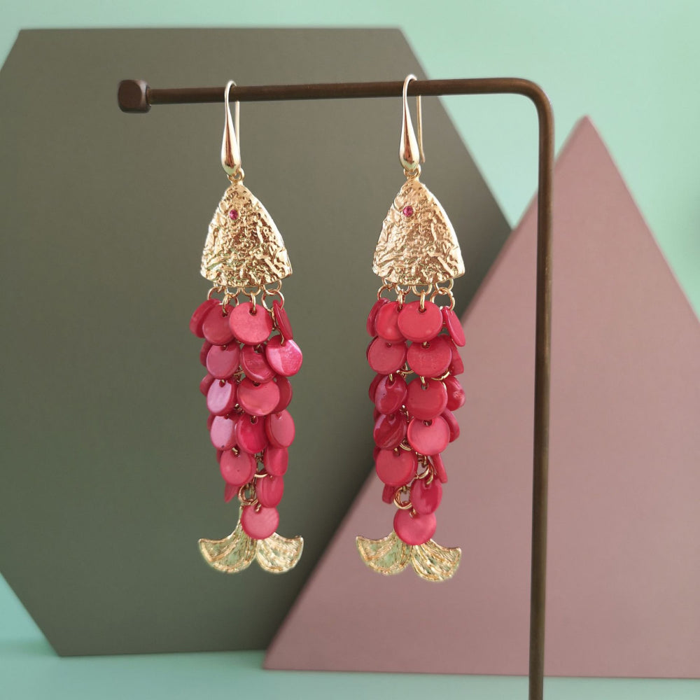 Fish Shape Dangle Earrings  Earrings- Doll Fits
