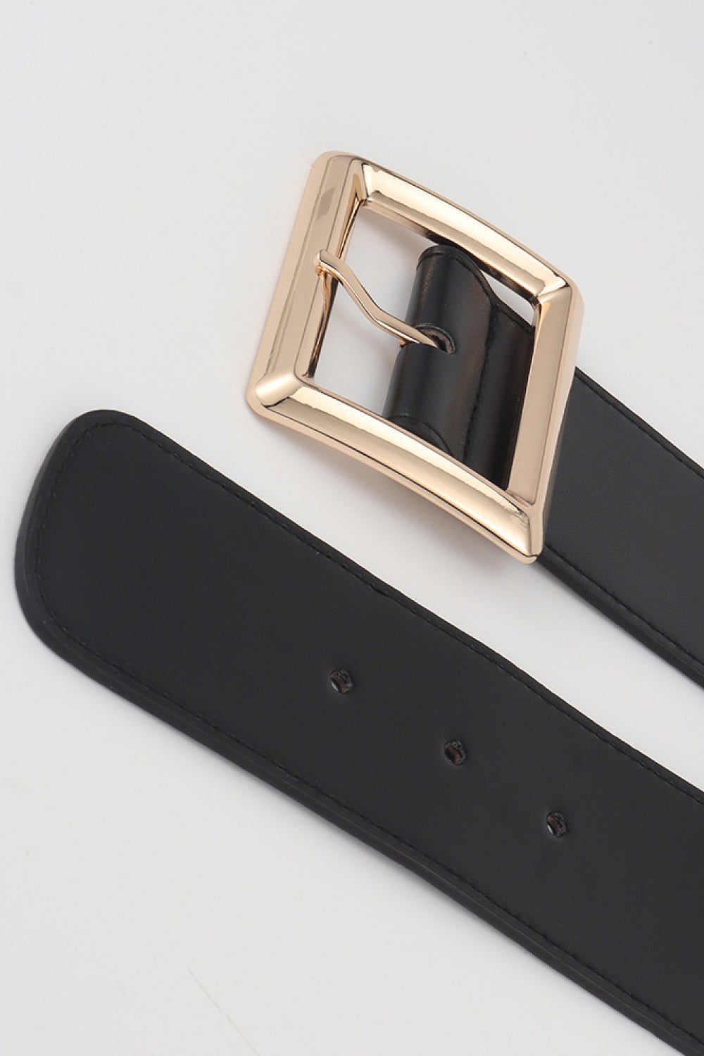 Rectangle Buckle Elastic Wide Belt  Belts- Doll Fits
