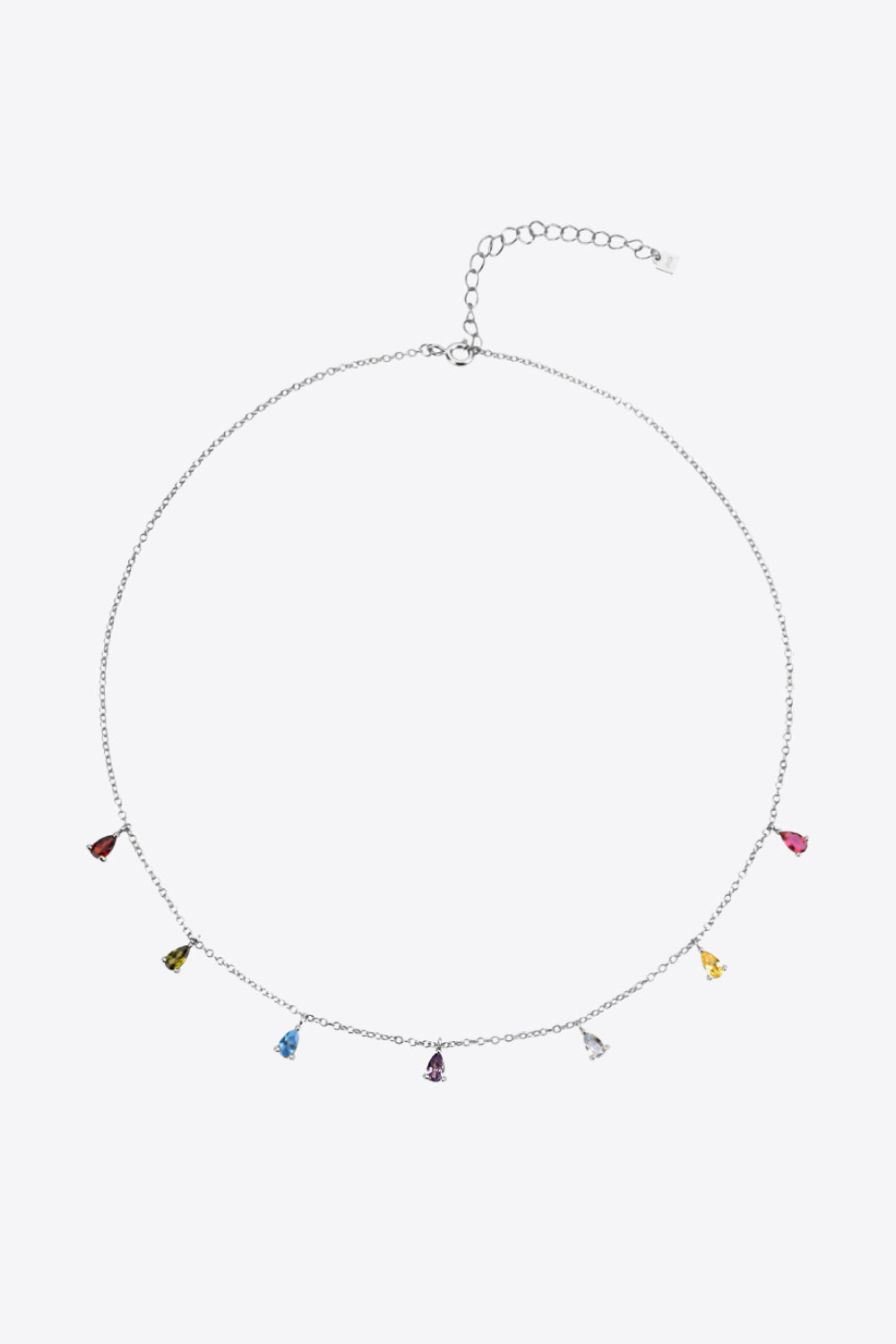 925 Sterling Silver Zircon Necklace  Necklaces- Doll Fits