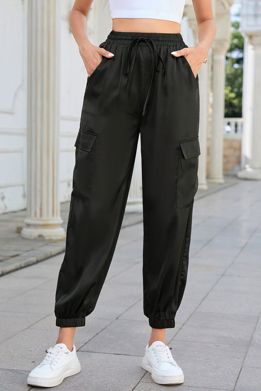 Long Tie Waist Pocketed Pants  - Doll Fits