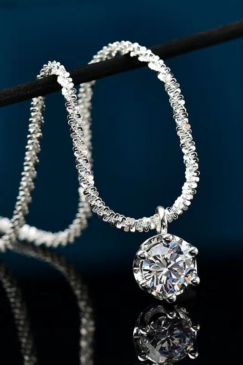 1 Carat Moissanite 925 Sterling Silver Necklace  Necklaces- Doll Fits