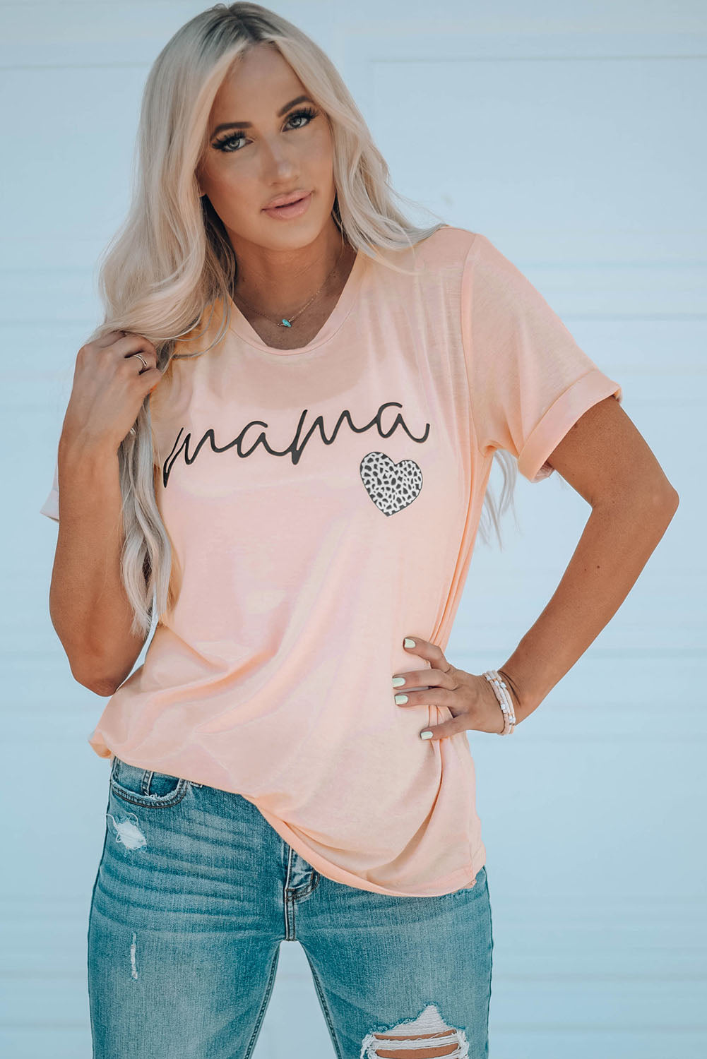MAMA Heart Graphic Tee Shirt  Shirts & Tops- Doll Fits