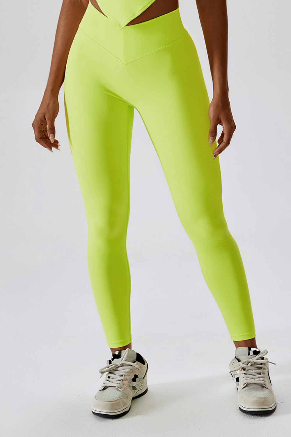 Wide Waistband Slim Fit Back Pocket Sports Leggings  - Doll Fits