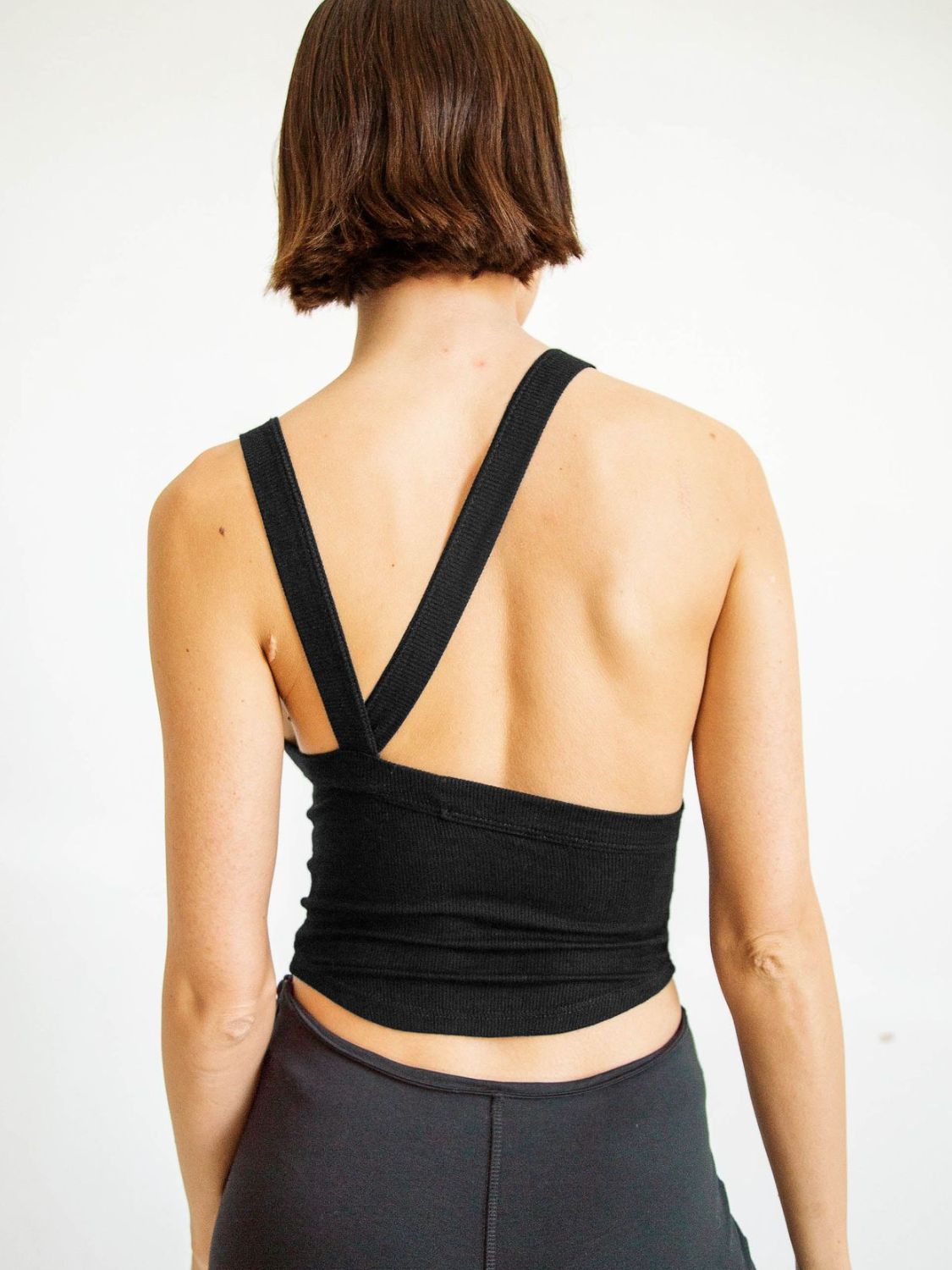 Halter Neck Ribbed Cropped Top  Shirts & Tops- Doll Fits