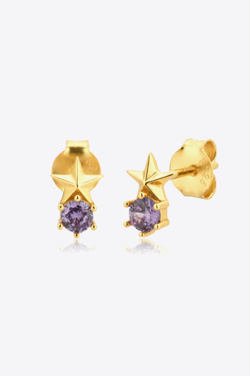 Zircon Star Stud Earrings  Earrings- Doll Fits