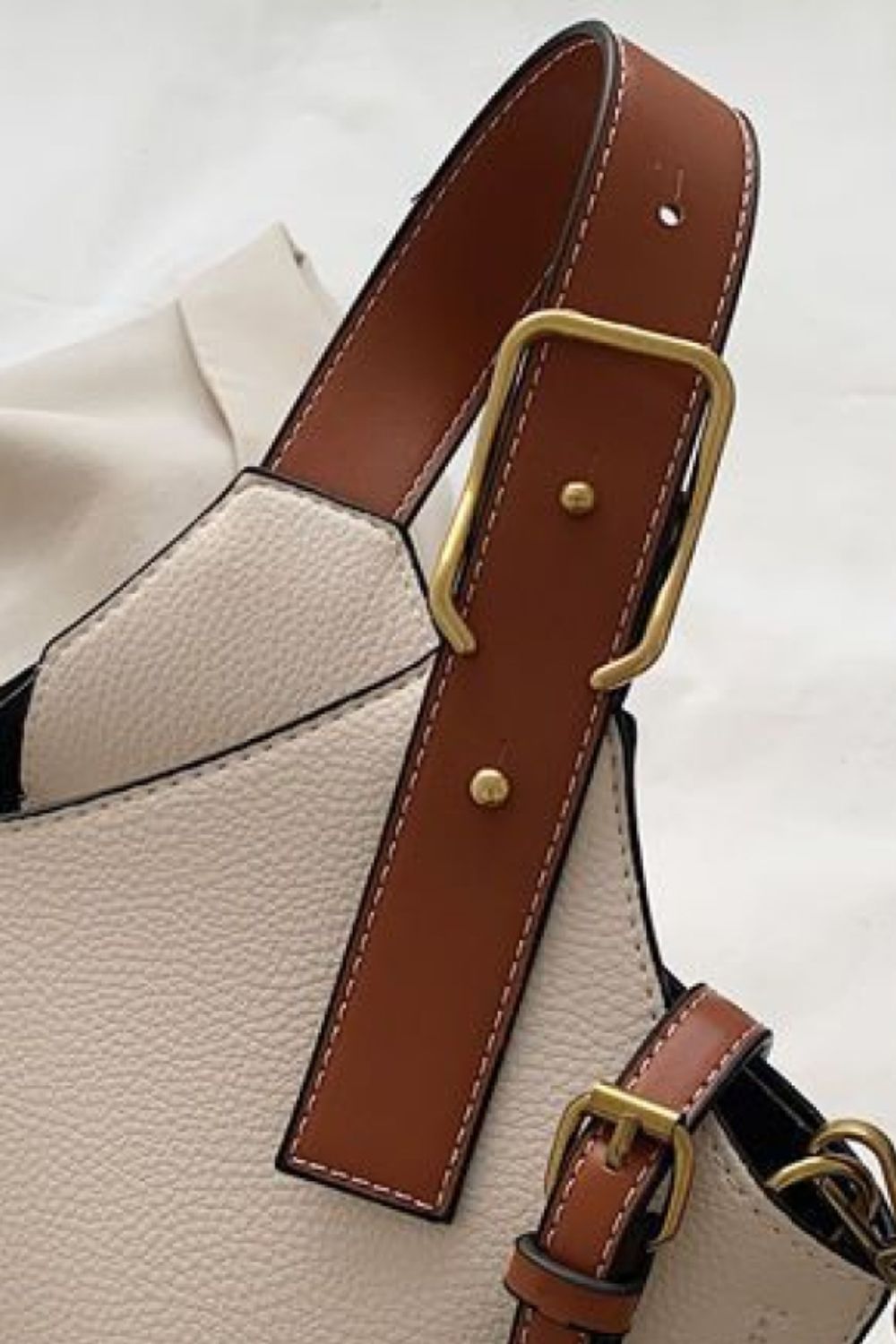 Fashion PU Leather Bucket Bag  Handbags- Doll Fits