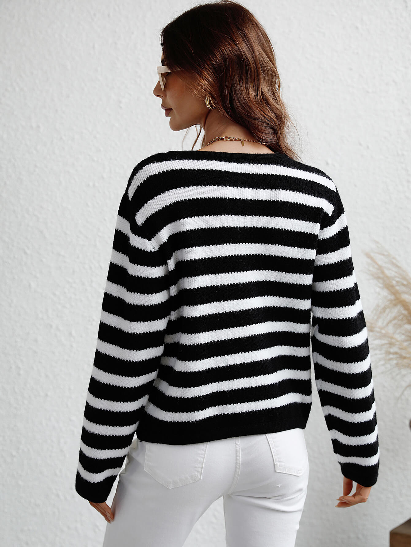 Striped Button Front Cardigan  Coats & Jackets- Doll Fits
