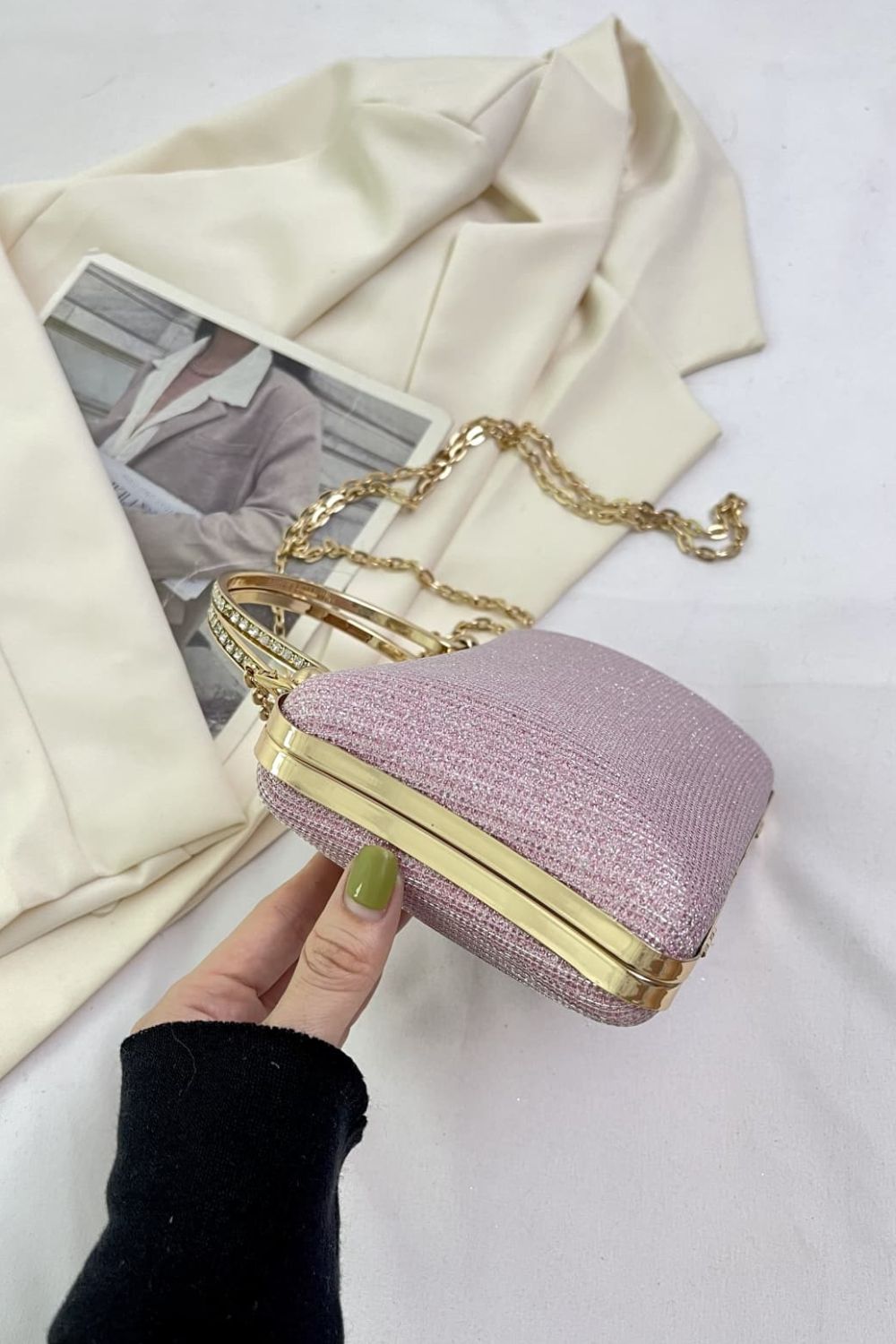 Acrylic Convertible Handbag  Handbags- Doll Fits