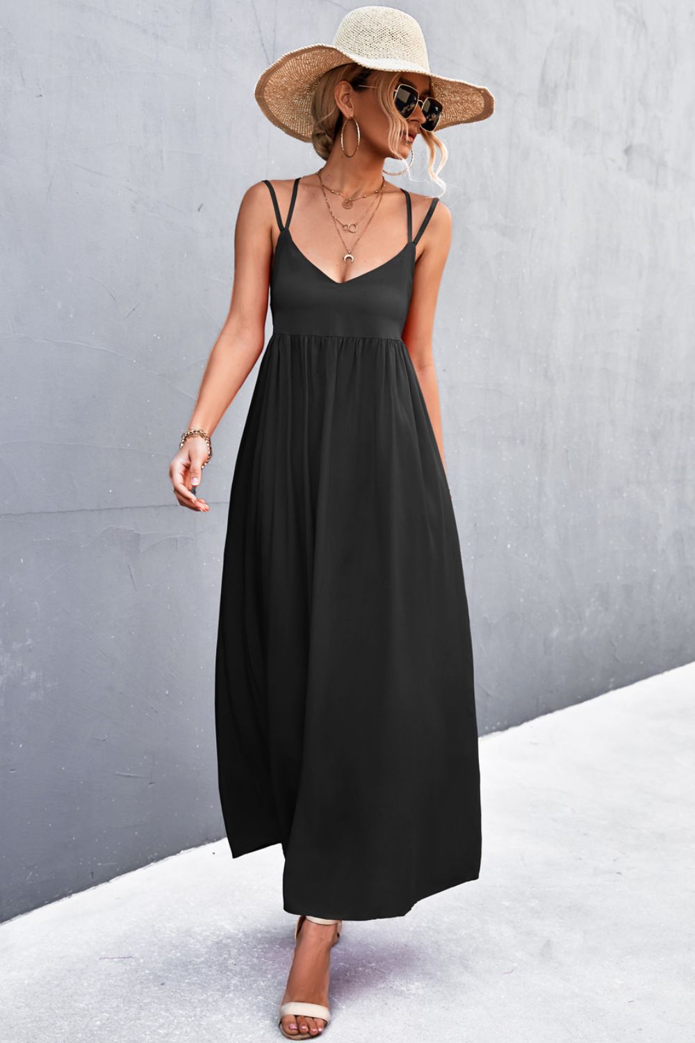 Double Strap Tie Back Dress  Dresses- Doll Fits