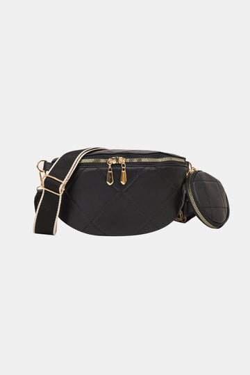 PU Leather Sling Bag with Small Purse  Handbags- Doll Fits