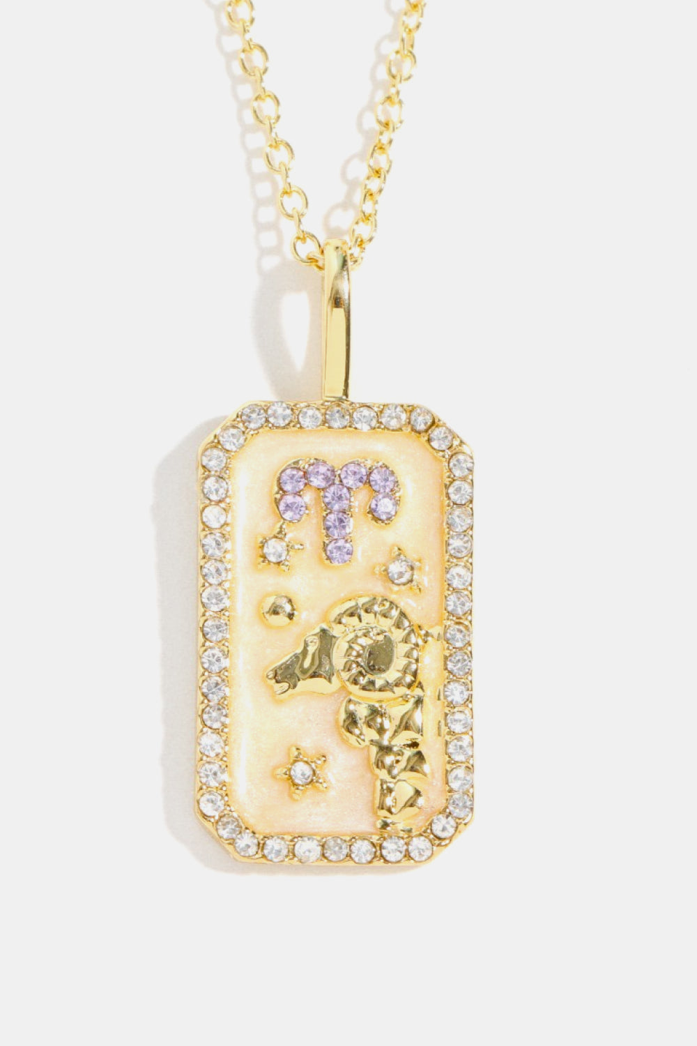 Rhinestone Constellation Pendant Copper Necklace  Necklaces- Doll Fits