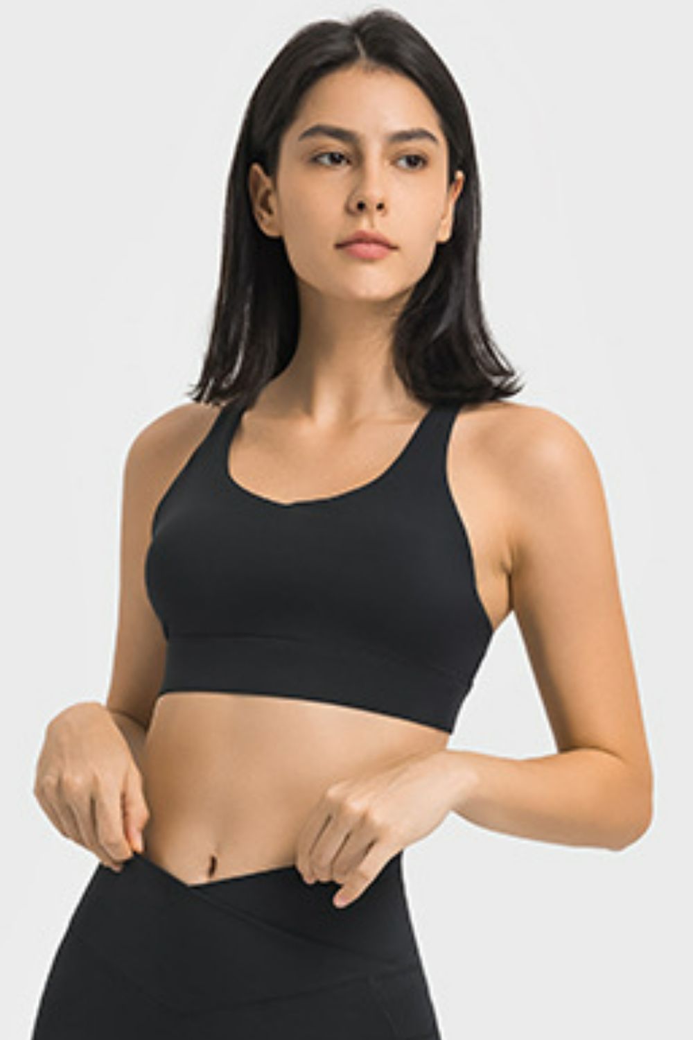 Breathable Crisscross Back Sports Bra  Activewear- Doll Fits