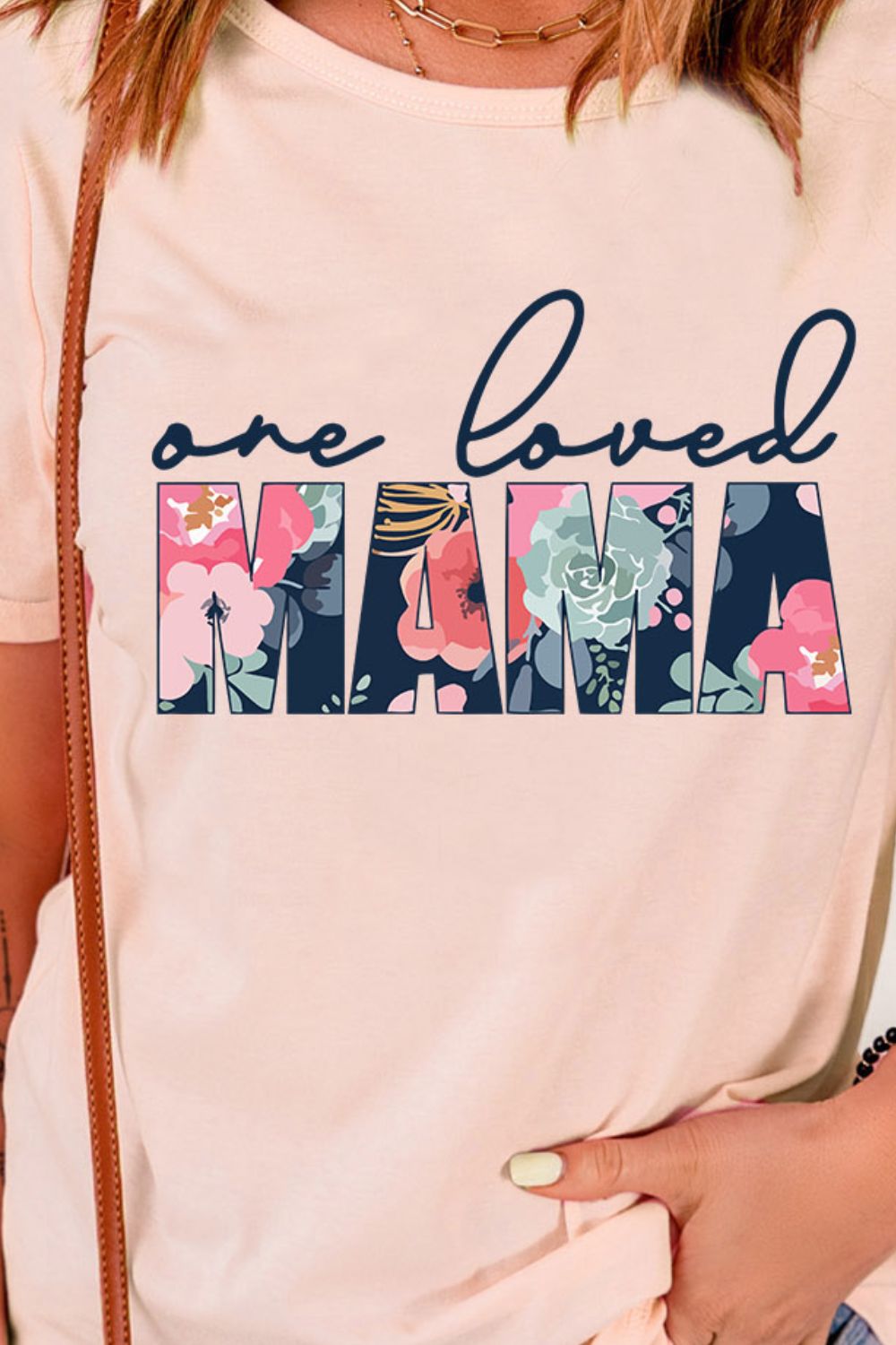 ONE LOVED MAMA Floral Graphic Tee  Shirts & Tops- Doll Fits