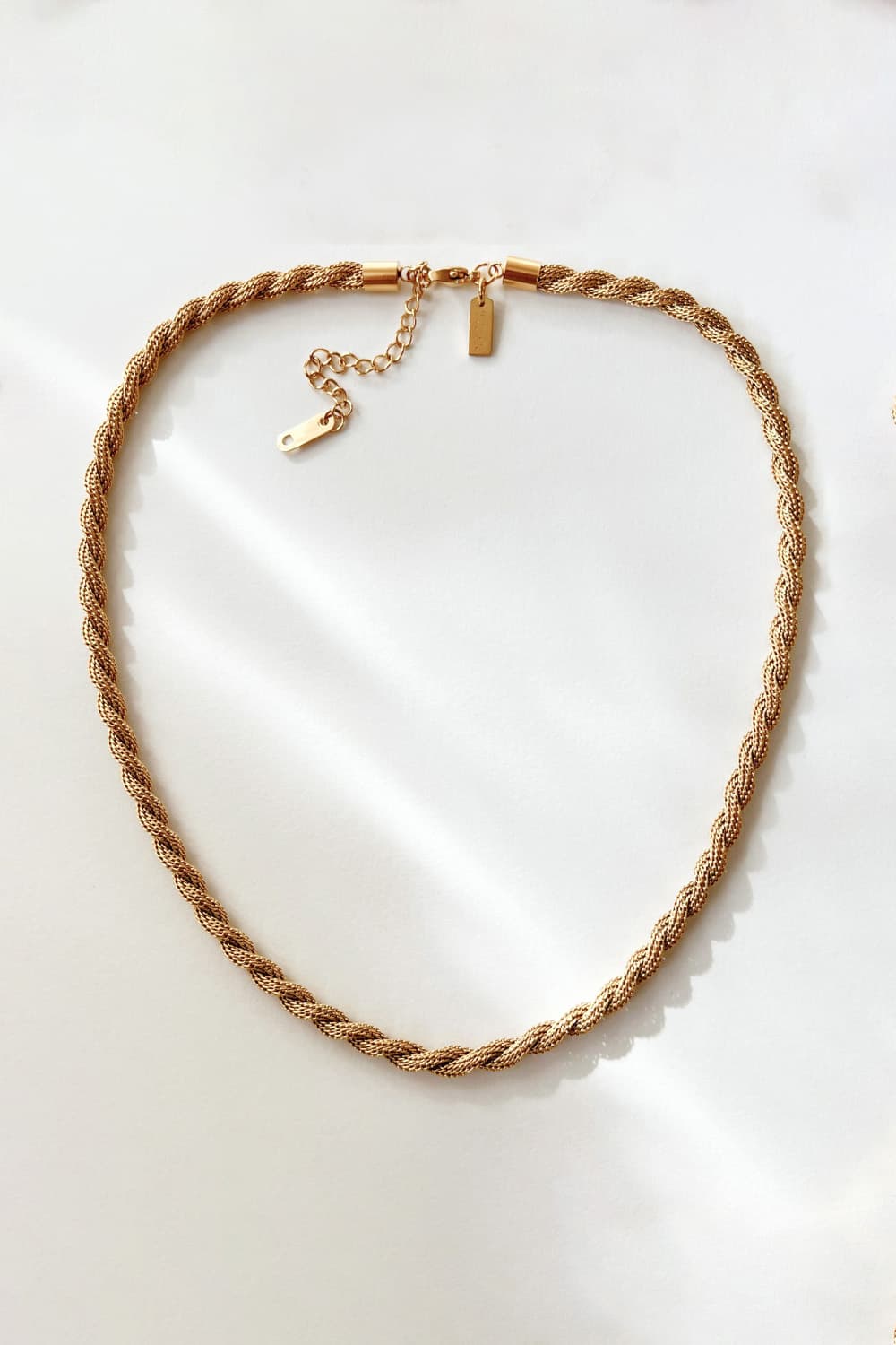 Twisted Stainless Steel Necklace  Necklaces- Doll Fits
