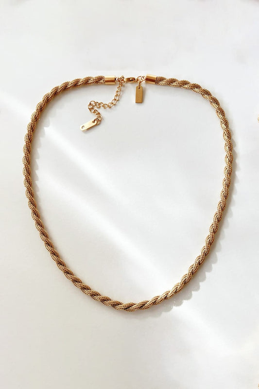 Twisted Stainless Steel Necklace  Necklaces- Doll Fits